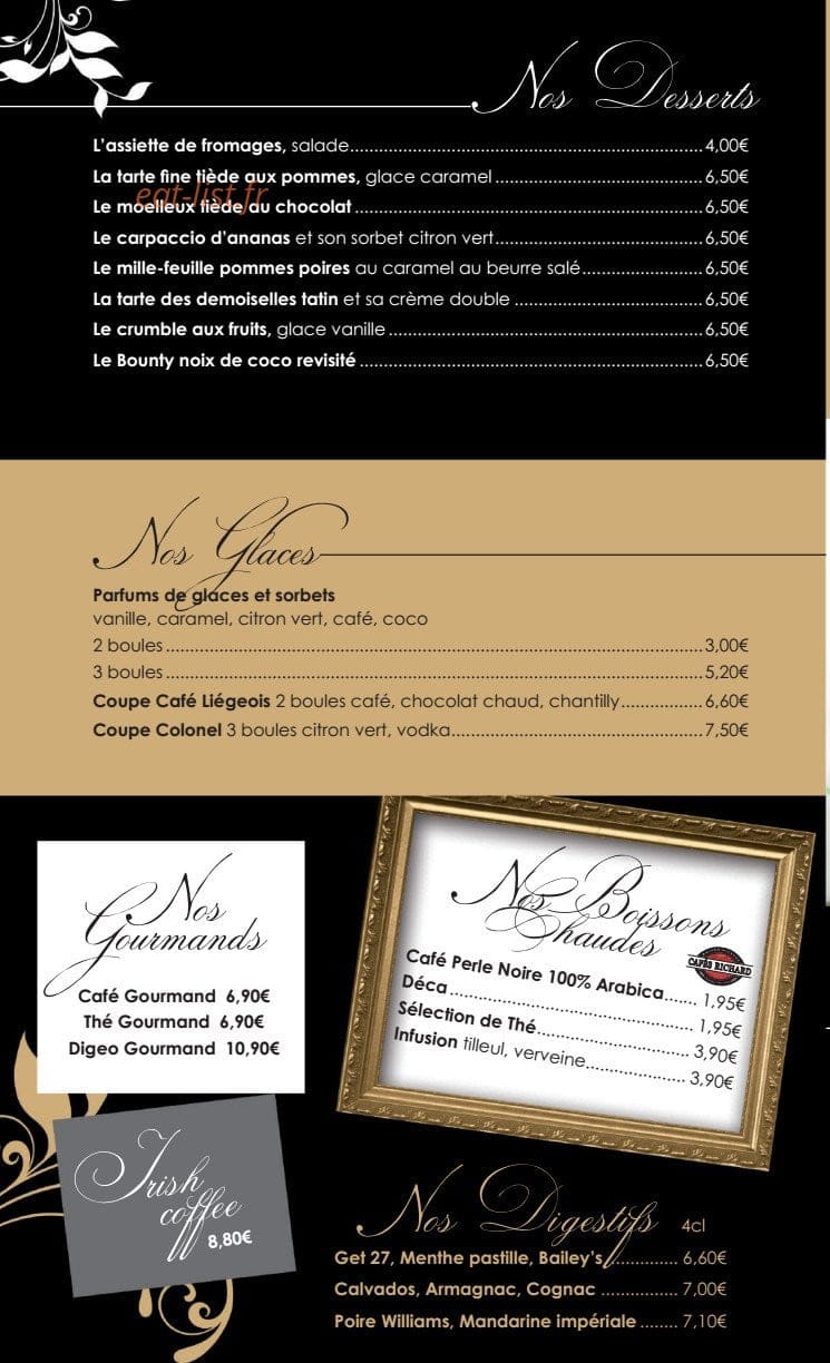 Aux Délices des Rois — carte page 4