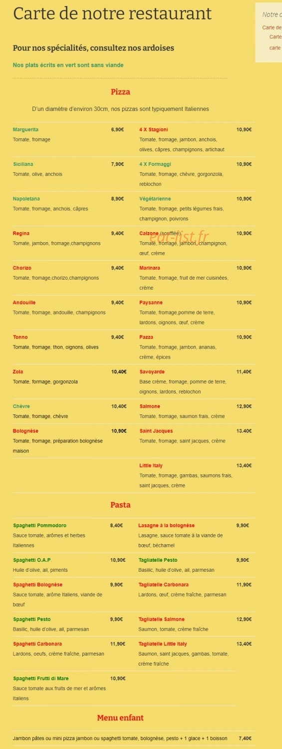 Little Italy — carte page 2