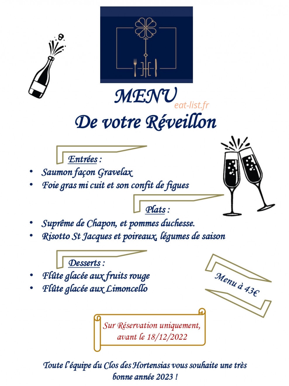 Le Clos des Hortensias — carte page 4