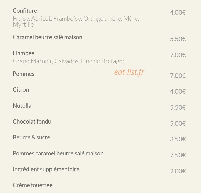 1776 Bistrot - Galettes - Burgers — carte page 8