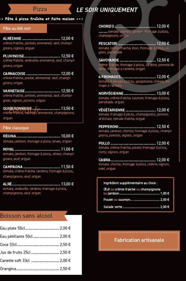 L'aire Gourmand — carte page 1