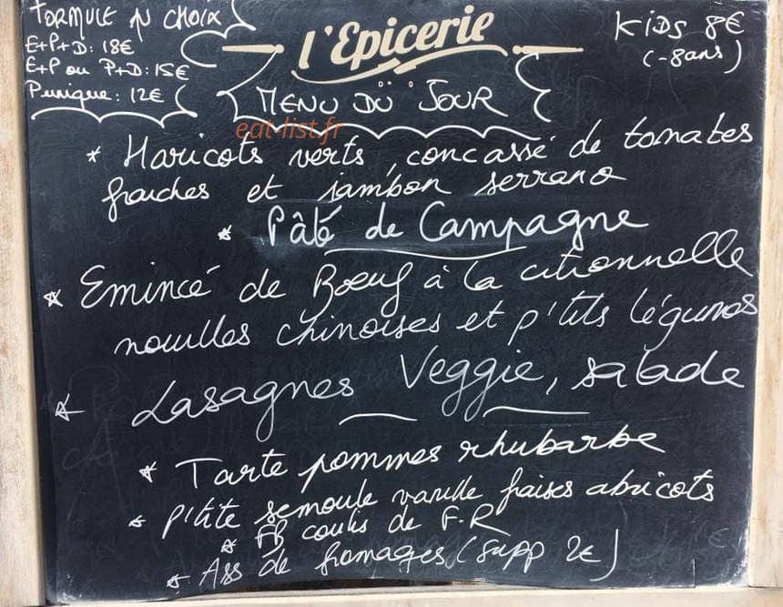 L'épicerie — carte page 1