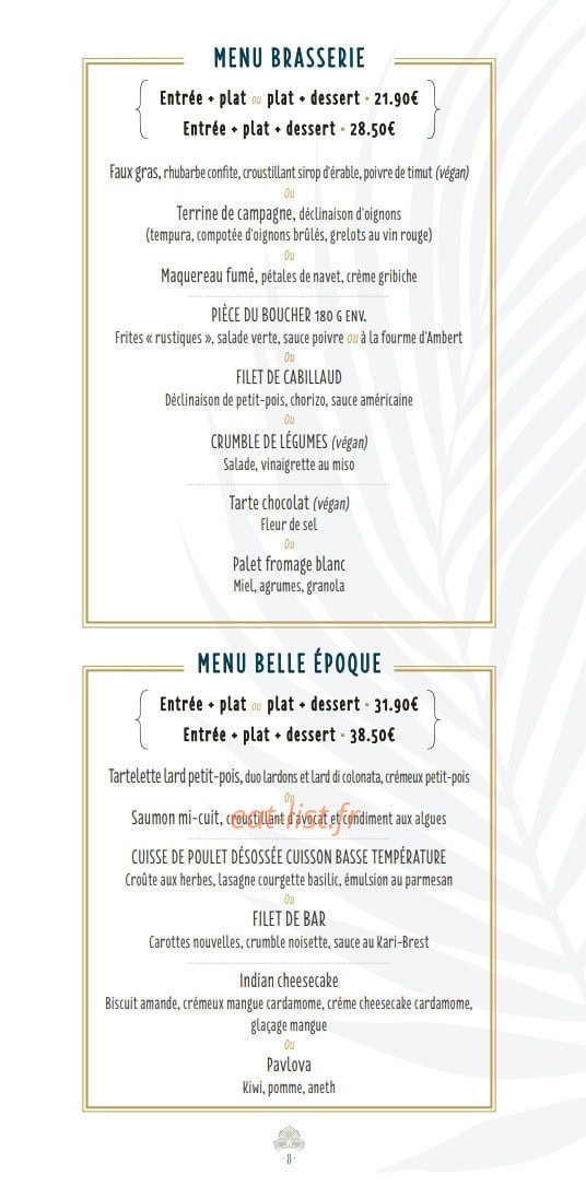 La Belle Époque — carte page 4