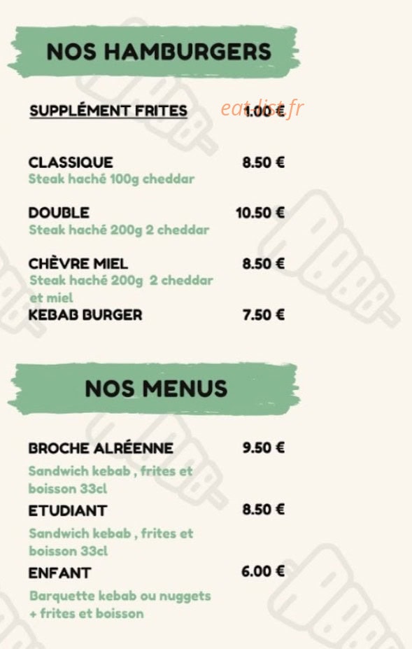 La Broche Alréenne — carte page 1