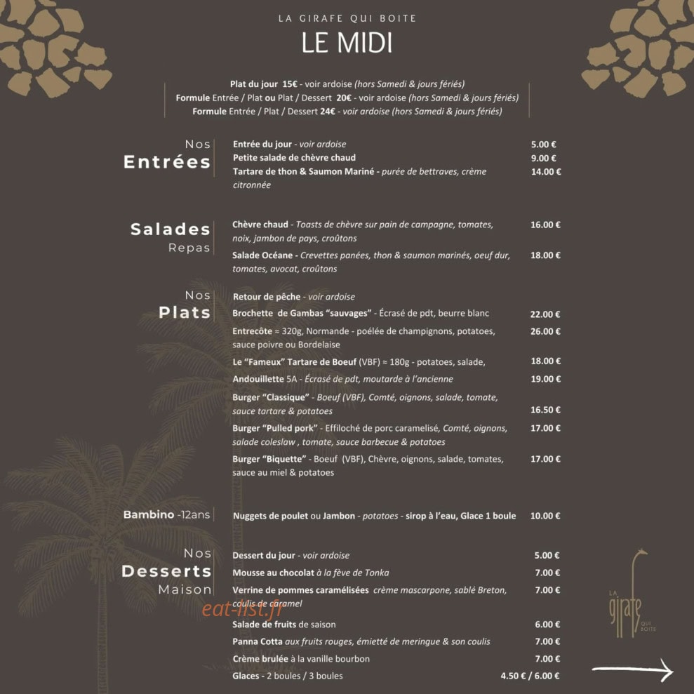 La Girafe Qui Boite — carte page 1