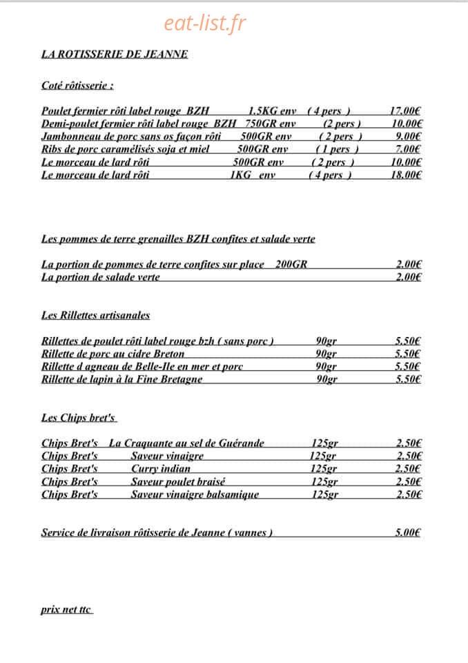 La table de St Goustan — carte page 1
