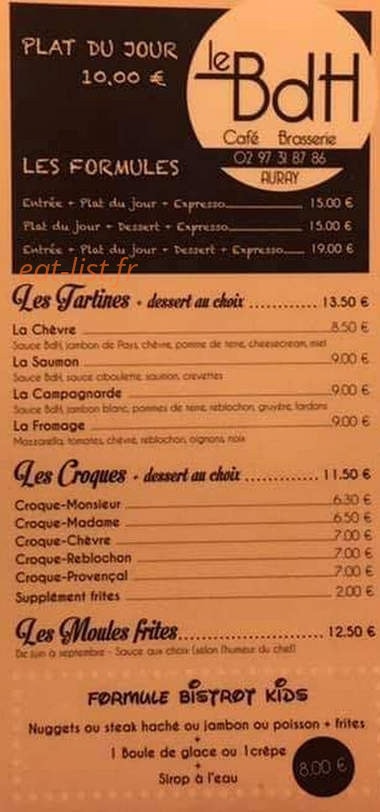 Le Bistrot des Halles — carte page 2