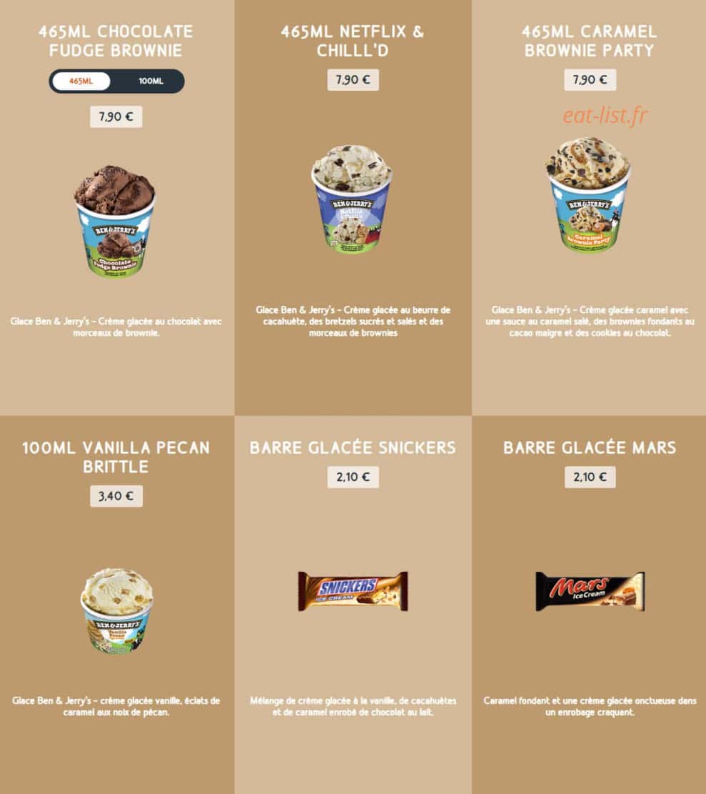Speed Burger — carte page 19