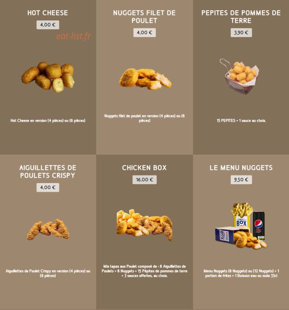 Speed Burger — carte page 8