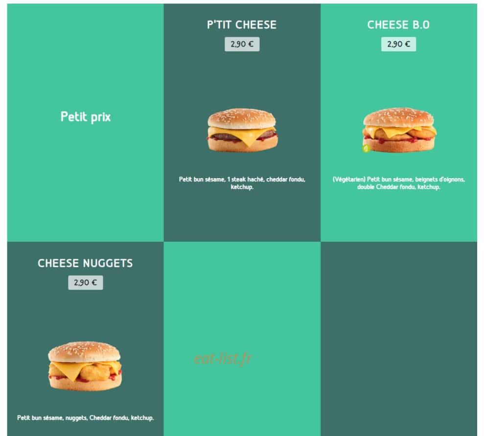 Speed Burger — carte page 10