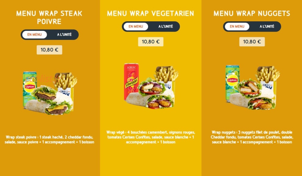 Speed Burger — carte page 6