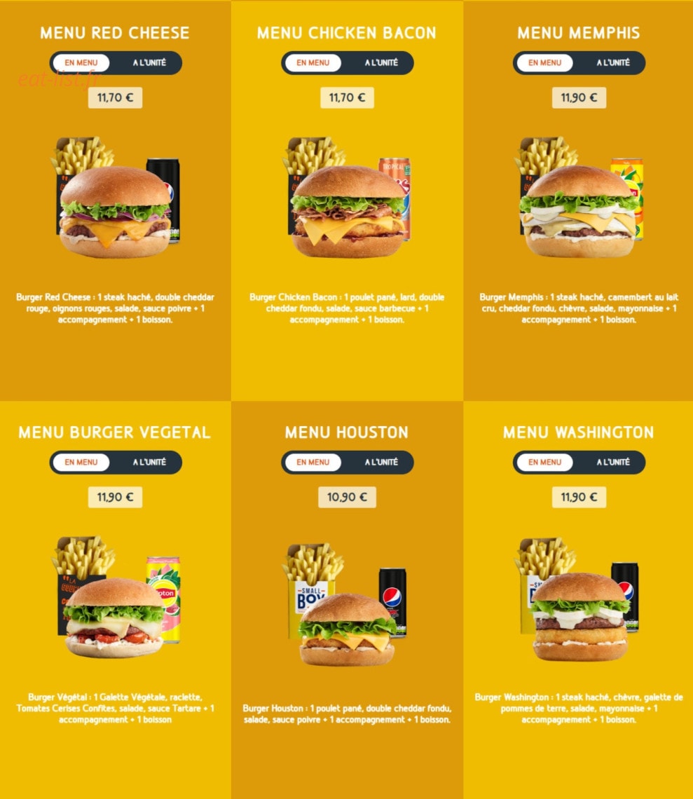 Speed Burger — carte page 4