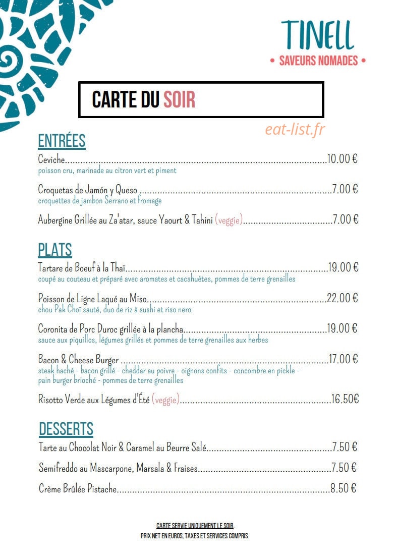 Tinell — carte page 1