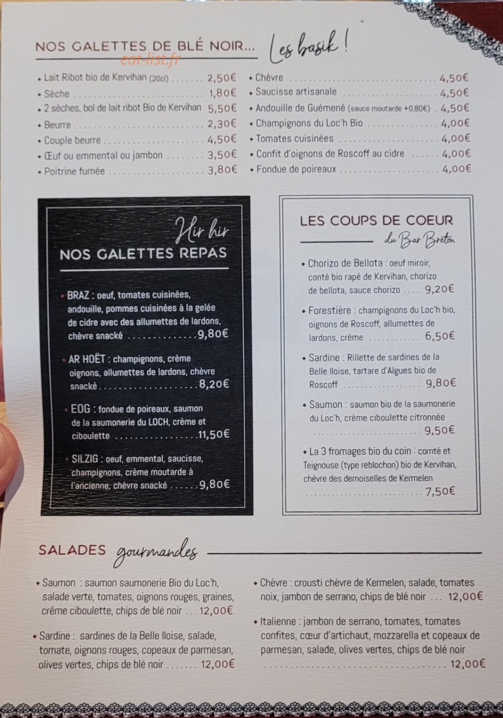 Bar breton Brech — carte page 1