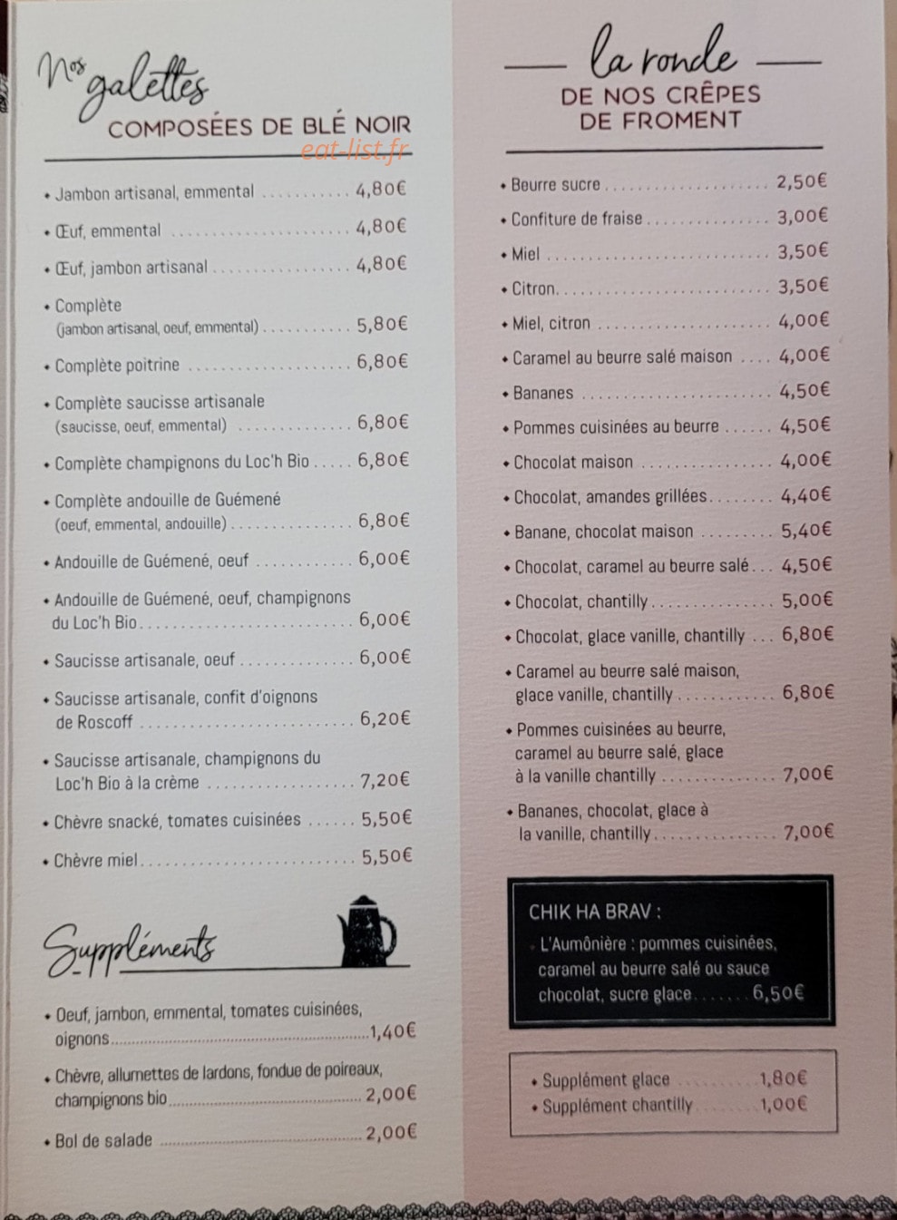 Bar breton Brech — carte page 2