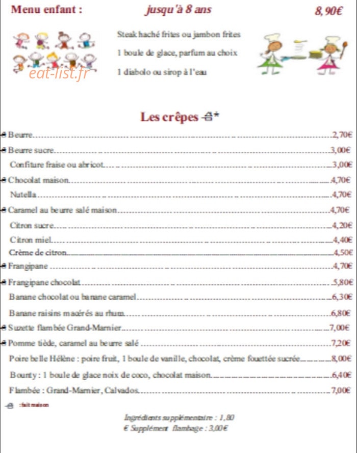 Creperie De La Gare — carte page 4