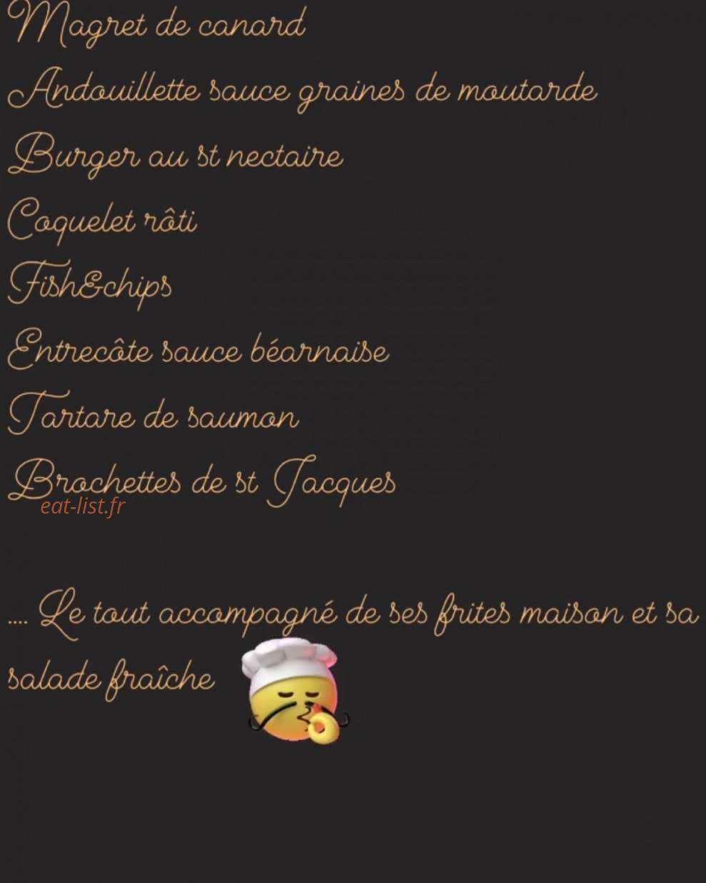 Brasserie L'indigo — carte page 1