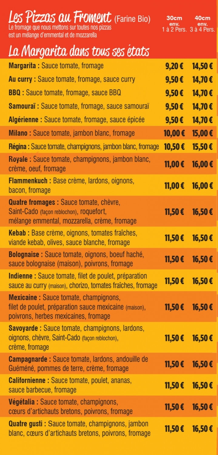 Au Erdeven de La Pizz — carte page 2