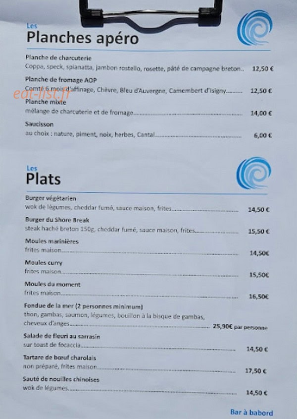 Shore Break — carte page 1