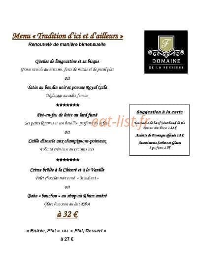 Domaine de la Ferrière — carte page 2