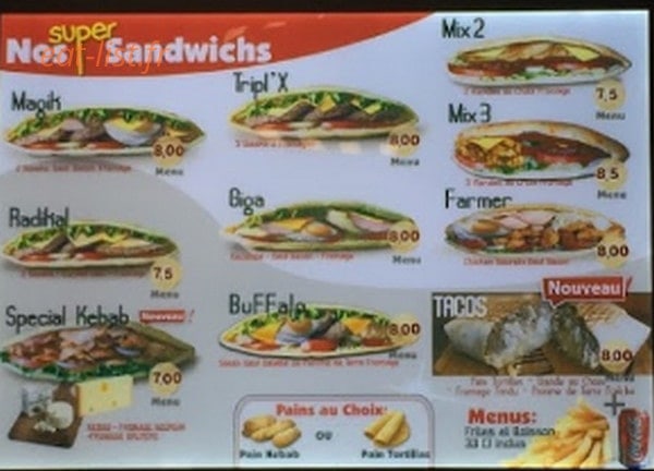 Theix Food — carte page 2