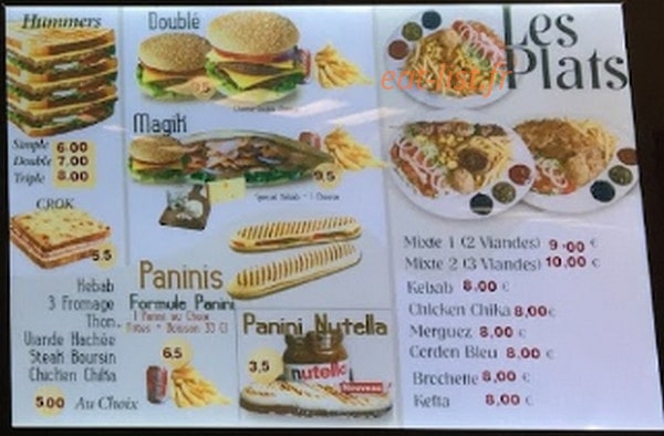 Theix Food — carte page 3