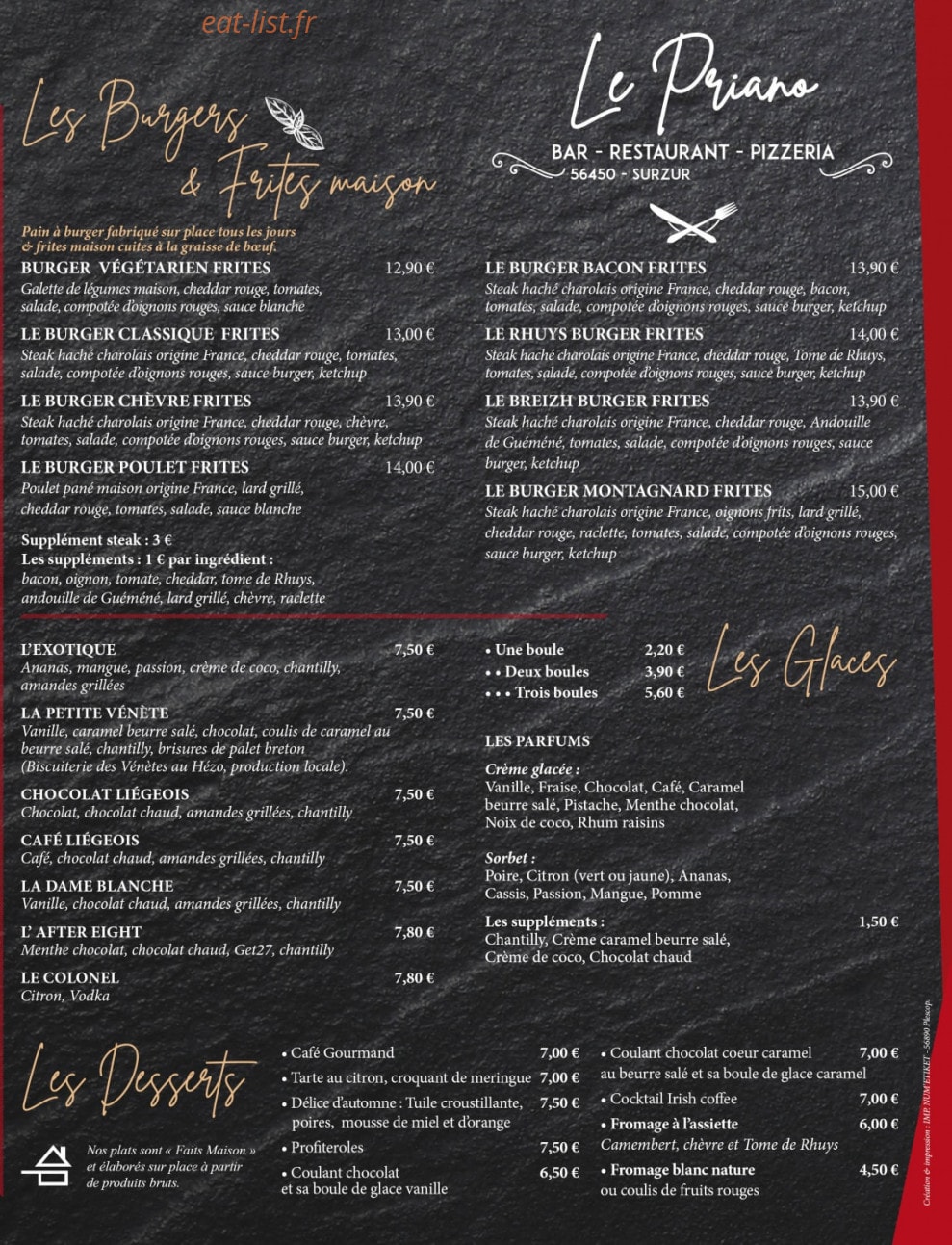 Le Priano — carte page 2