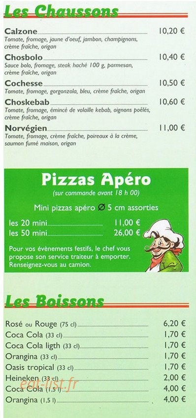 Bueno Pizza — carte page 5