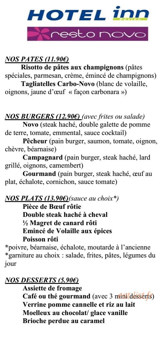 Inn design resto novo — carte page 2