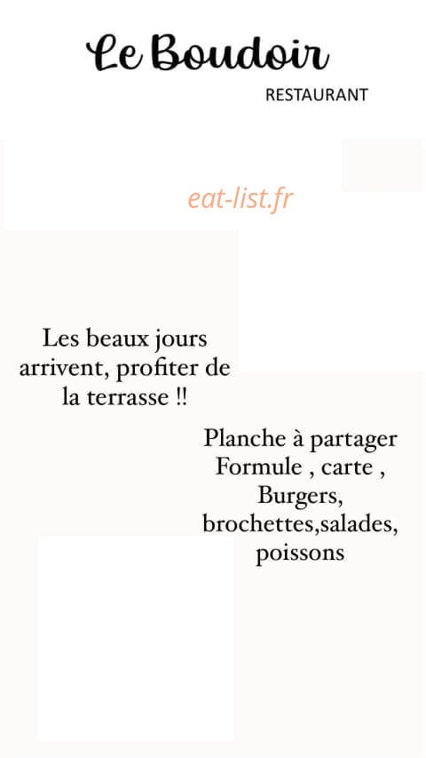 Le Boudoir — carte page 1