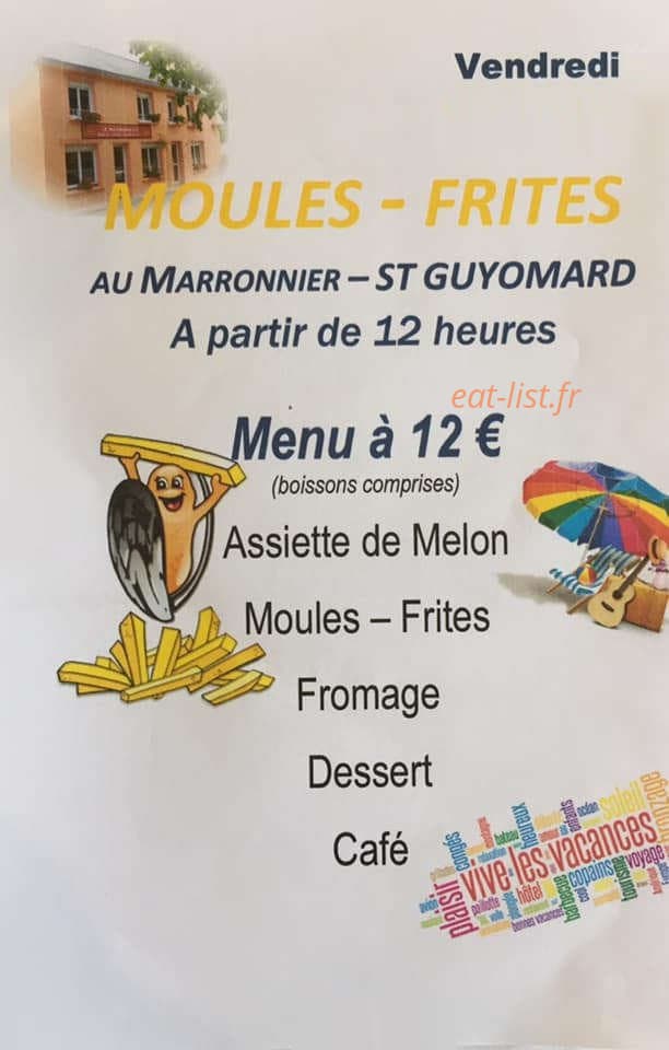 Le Marronnier — carte page 1
