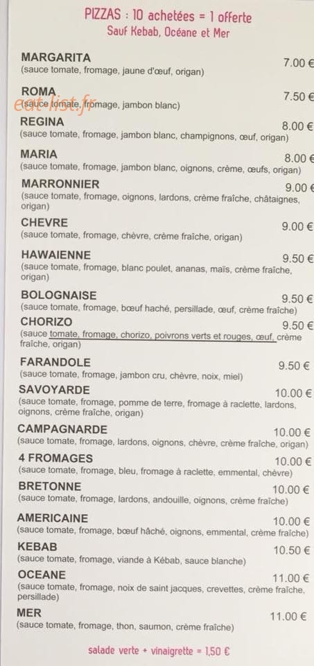 Le Marronnier — carte page 3