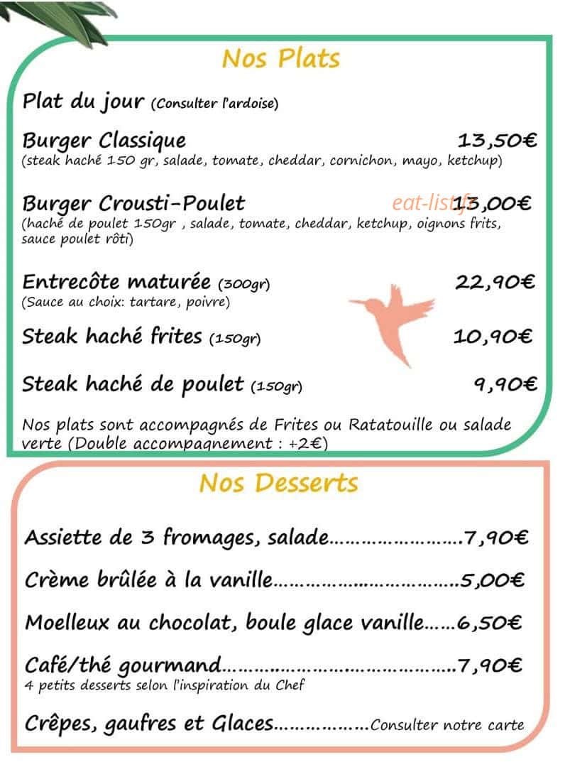 La Paillote du Roc — carte page 3