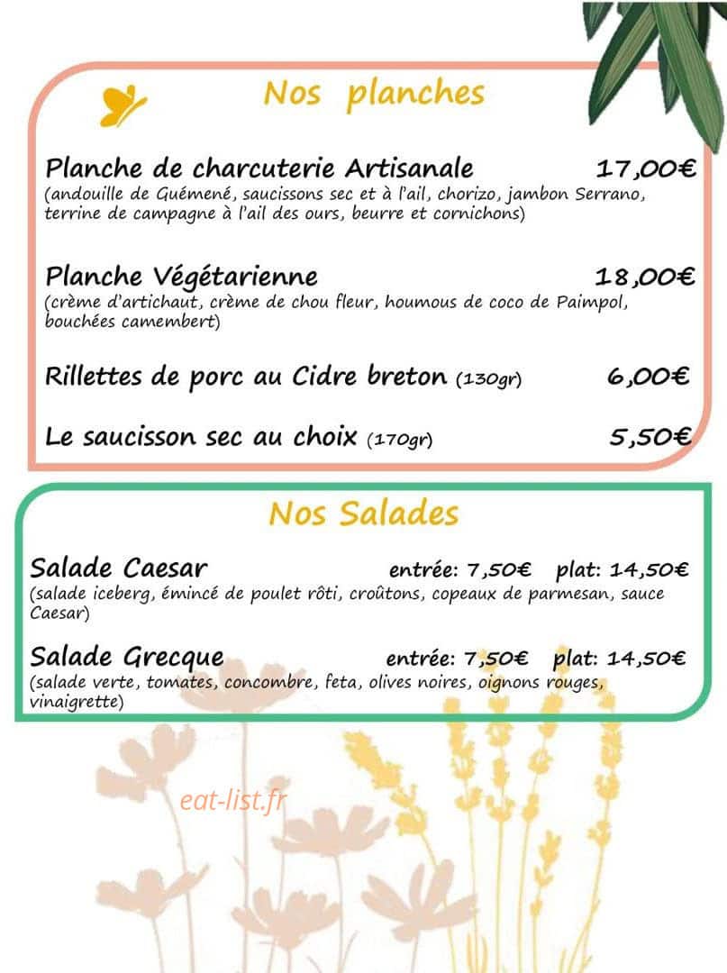 La Paillote du Roc — carte page 2