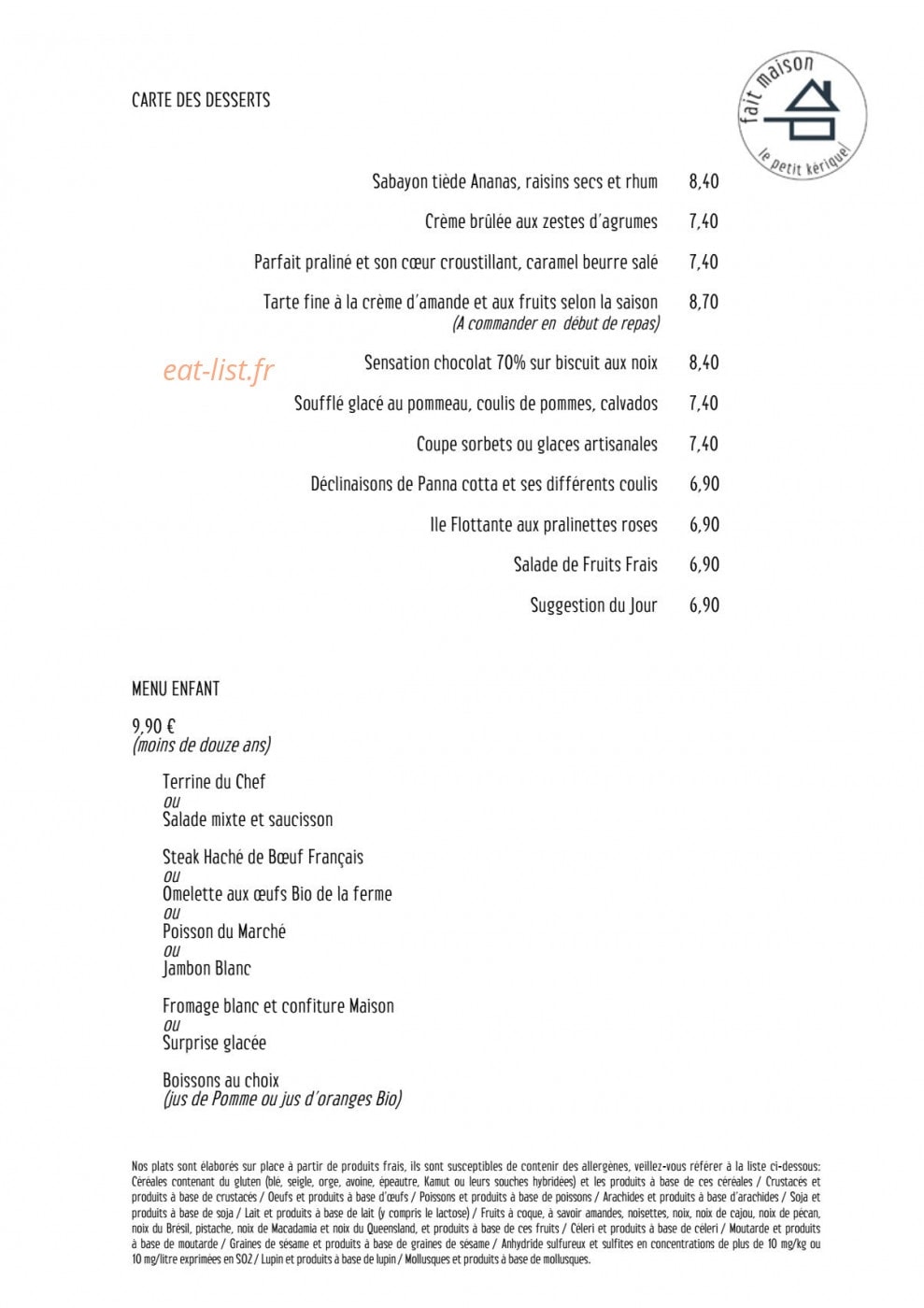 Le Petit Kériquel — carte page 2