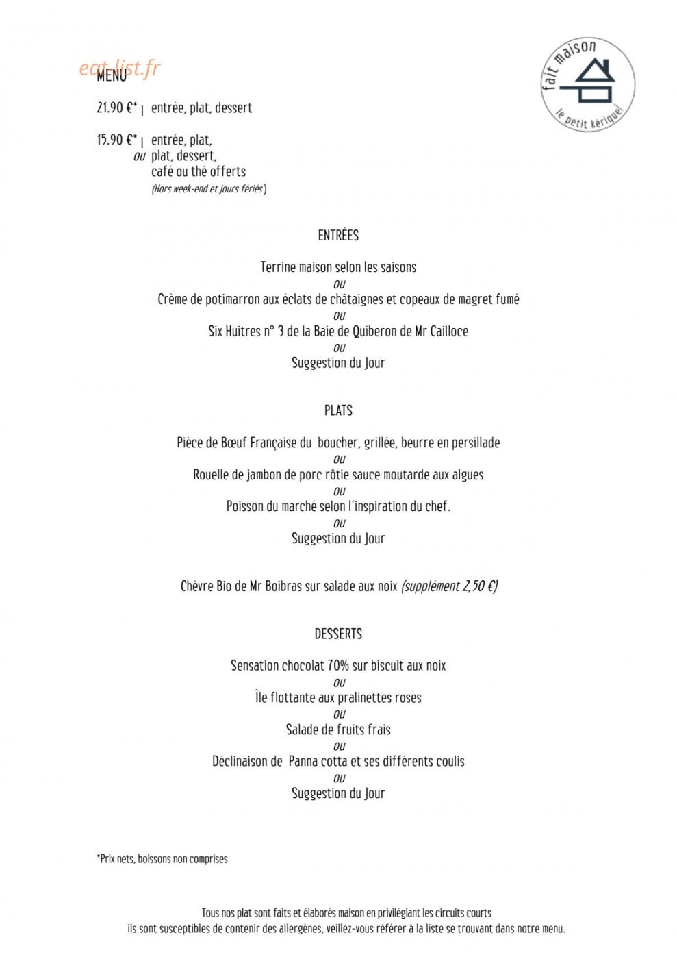 Le Petit Kériquel — carte page 3