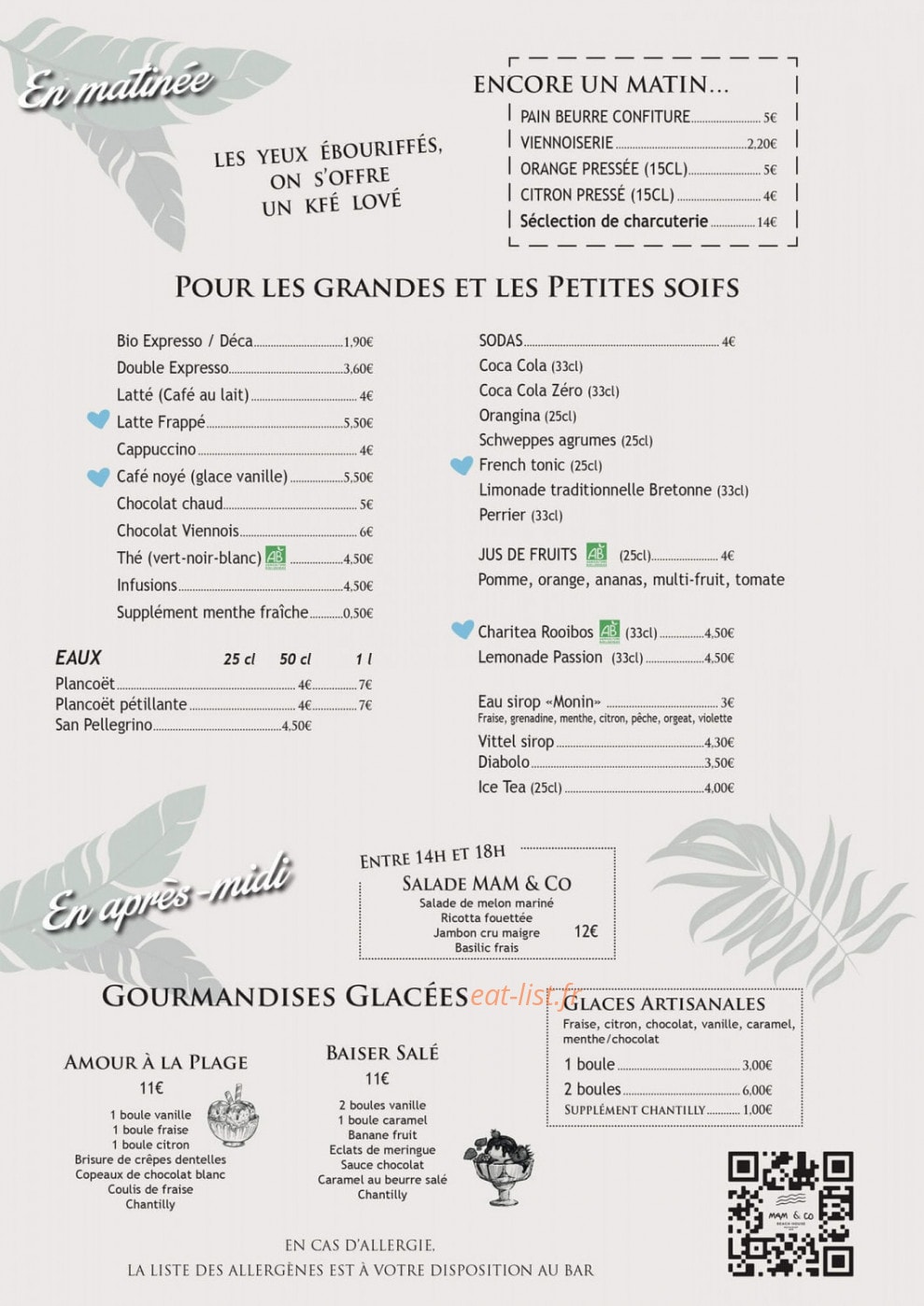 MAM&Co — carte page 1