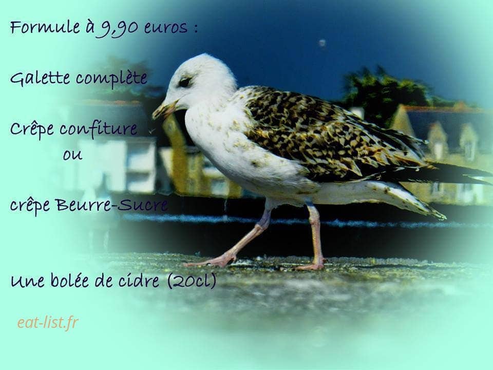 Crêperie De La Pointe — carte page 1
