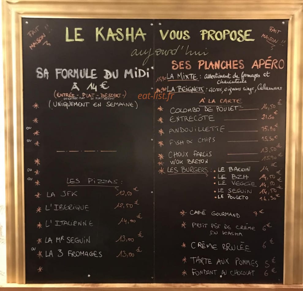 Le Kasha — carte page 1