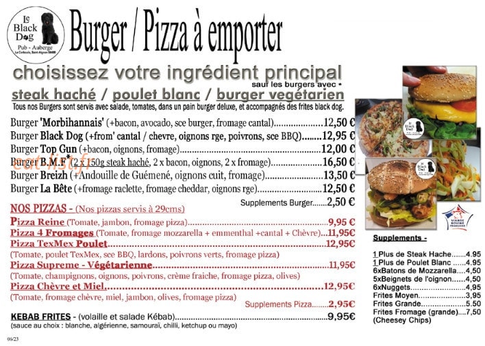 Le Black Dog Pub — carte page 1
