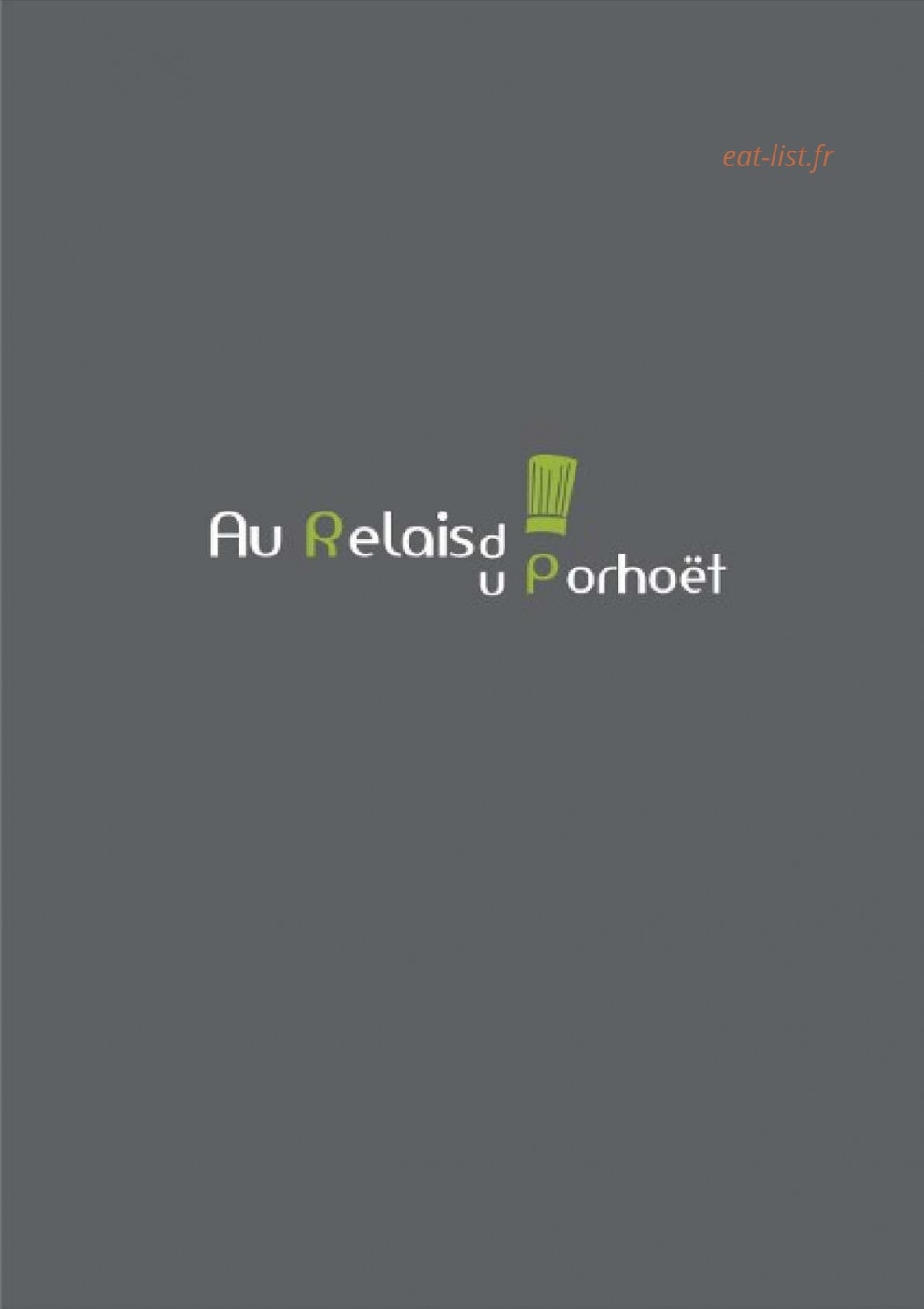 Au Relais du Porhoët — carte page 1