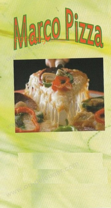 Marco Pizza — carte page 1