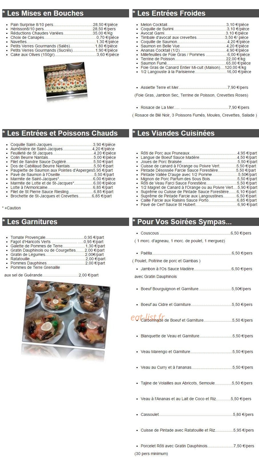 Boucherie Limousine — carte page 2