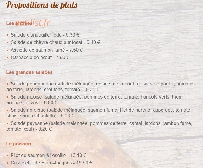 Le Churrasco — carte page 4