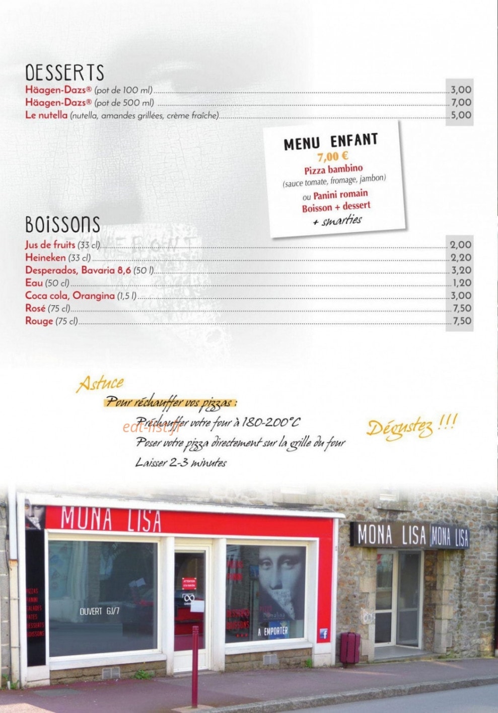 Pizza Mona Lisa — carte page 4