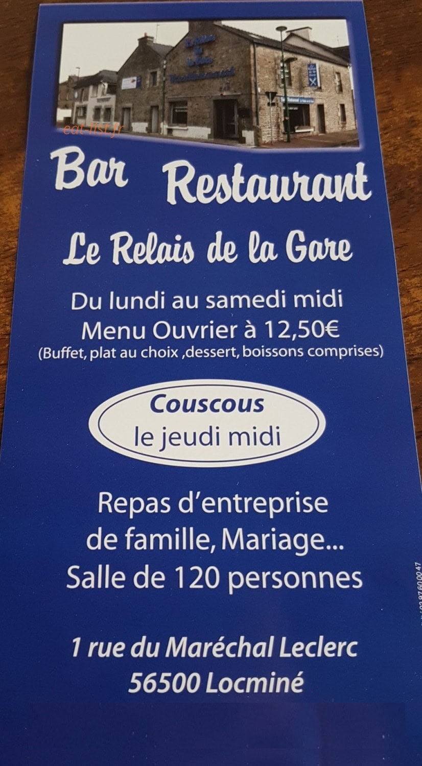 Sci Le Relais de la Gare — carte page 1
