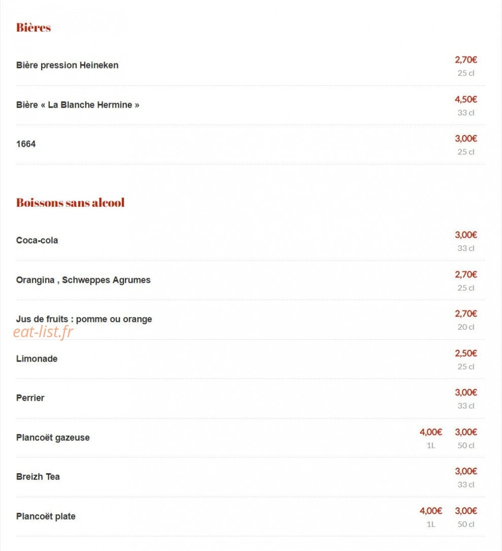 Au Vieux Pressoir — carte page 11