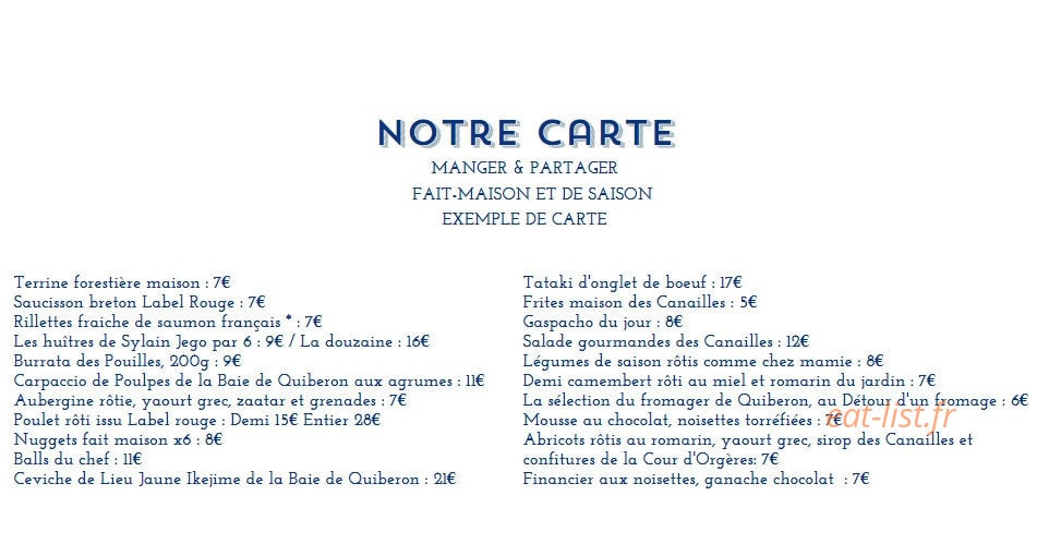 Canailles — carte page 1