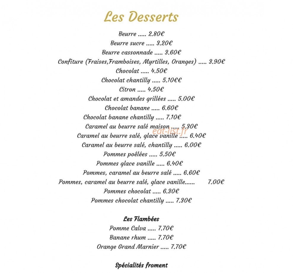 Chez Tante Phine — carte page 4