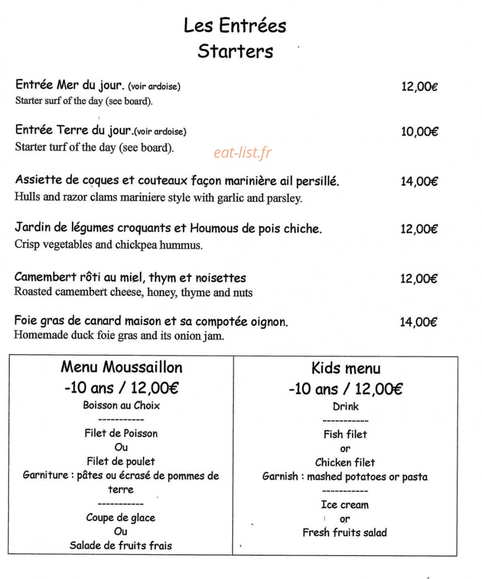 La Passerelle — carte page 1